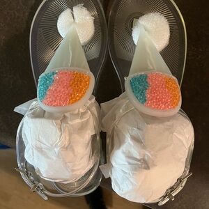 New katy perry clear gel sandals